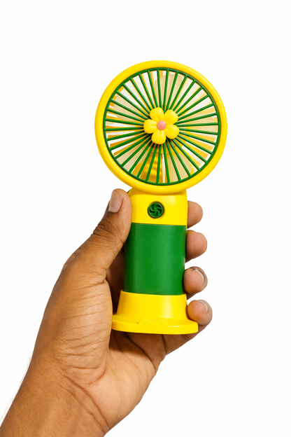 Premium Rechargeable Mini Handheld Fan – Portable Pocket Fan with Stand in 3 color