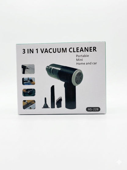 3-in-1 High Power Portable Mini Vacuum Cleaner – Rechargeable Car & Home Cleaner