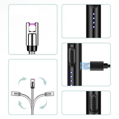 "Eid Mega Offer: PyroFlex™ Rechargeable Electric Arc Lighter — BUY 2 GET 1 FREE! (Gas Khatam Hone Ka Khauf Khatam)