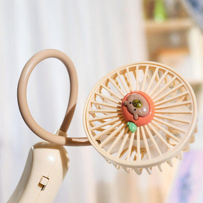 Portable Hands-Free Neck Fan – USB Rechargeable Wearable Lazy Fan with 360° Adjustment & Dual Wind Heads for Outdoor & Travel