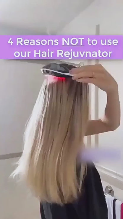 rechargeable Electric Hair Growth Massage Comb – Red & Blue Light Therapy Scalp Massager Brush with Liquid Tank for Hair Regrowth